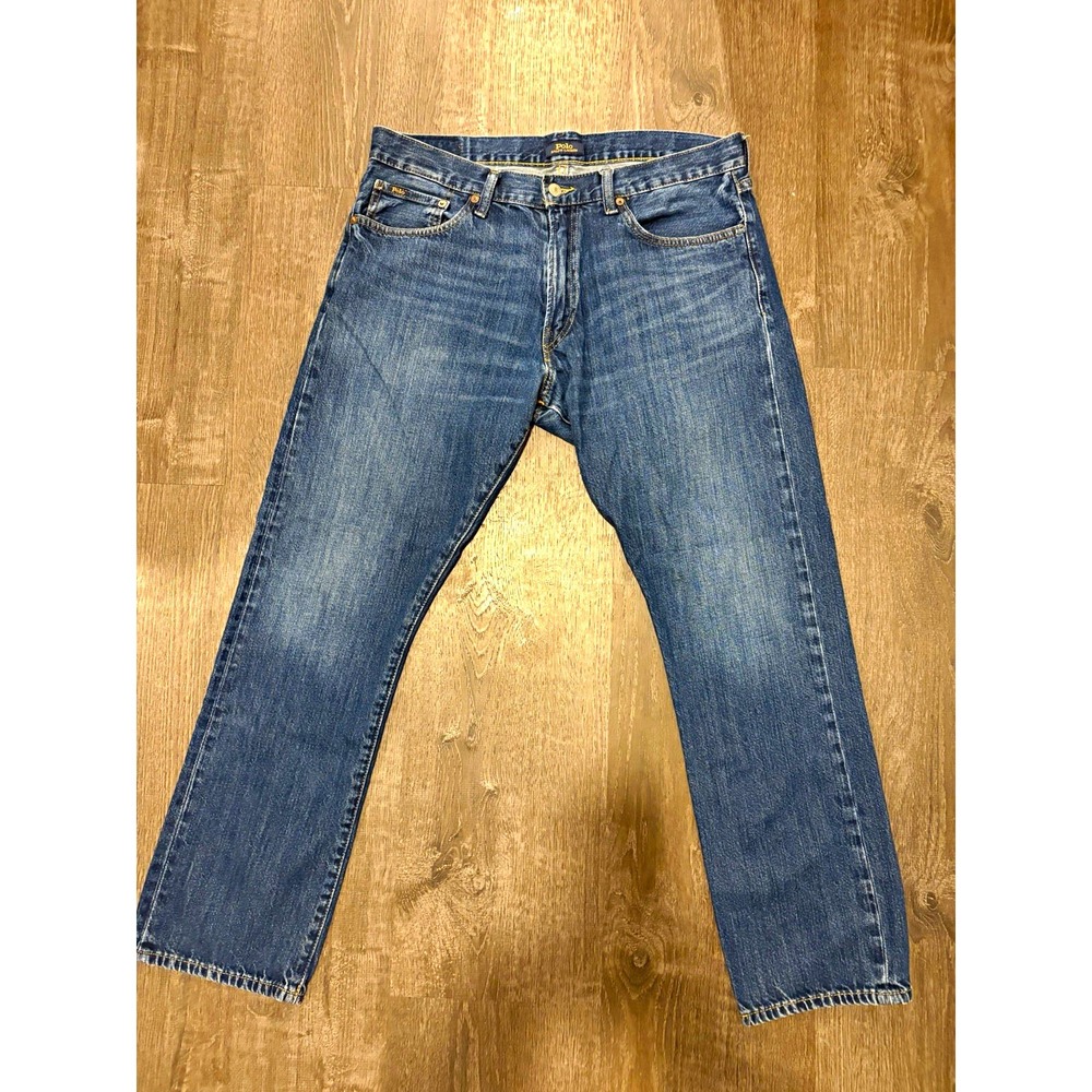 Polo Ralph Lauren Men's Blue Denim Jeans Straight Classic Fit Medium Wash